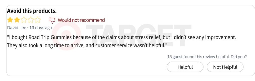 Road Trip Gummies Reviews real review target