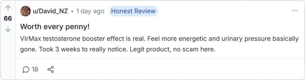 VirMax reviews reddit