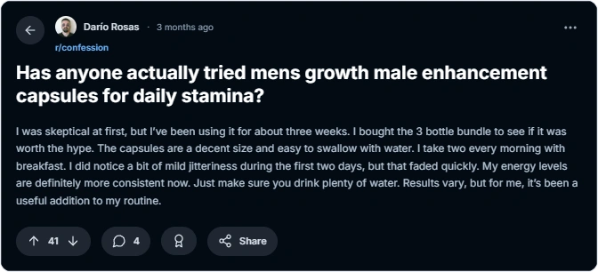 men's growth user reviews