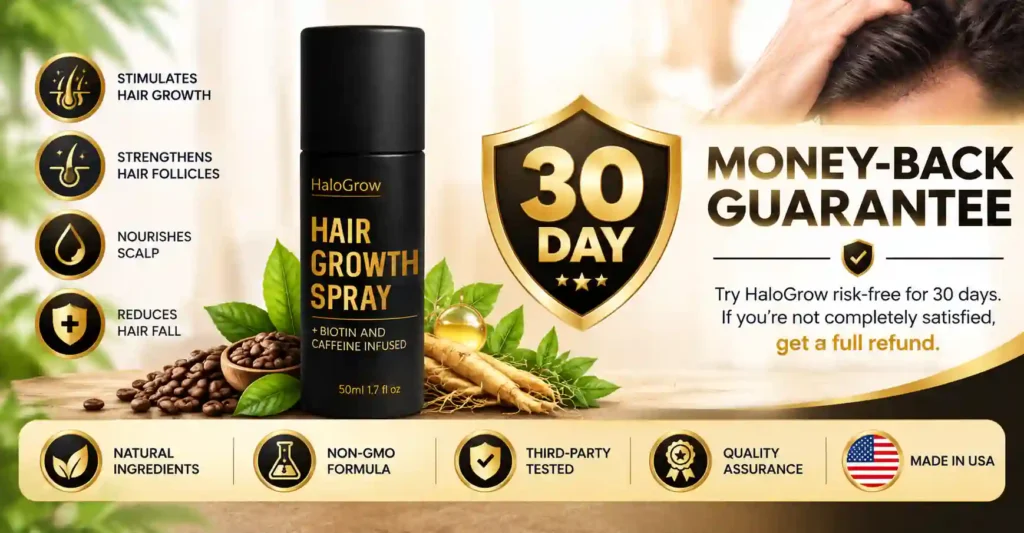 HaloGrow Hair Spray refund