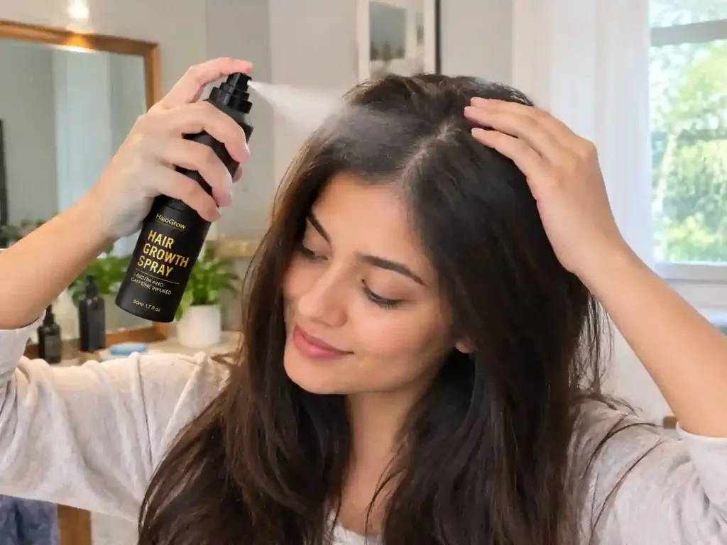 HaloGrow Hair Spray user experience