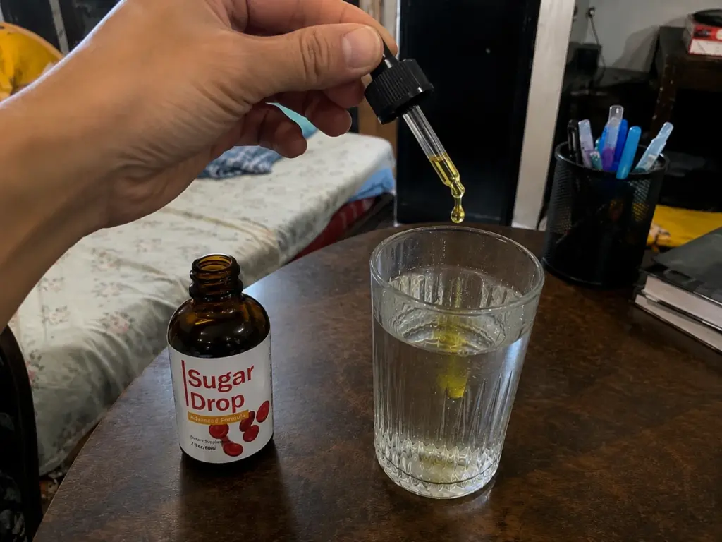 Adding Sugar Drop to water