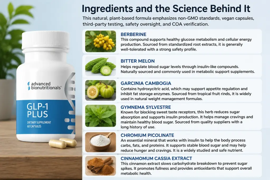 GLP 1 Plus Natural ingredients