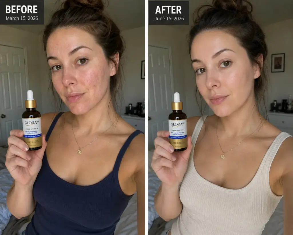 Glora Serum Before and After use