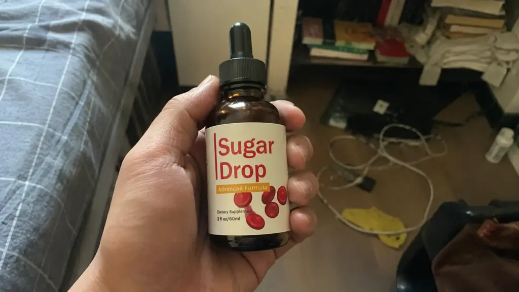 Holding Sugar Drop supplement