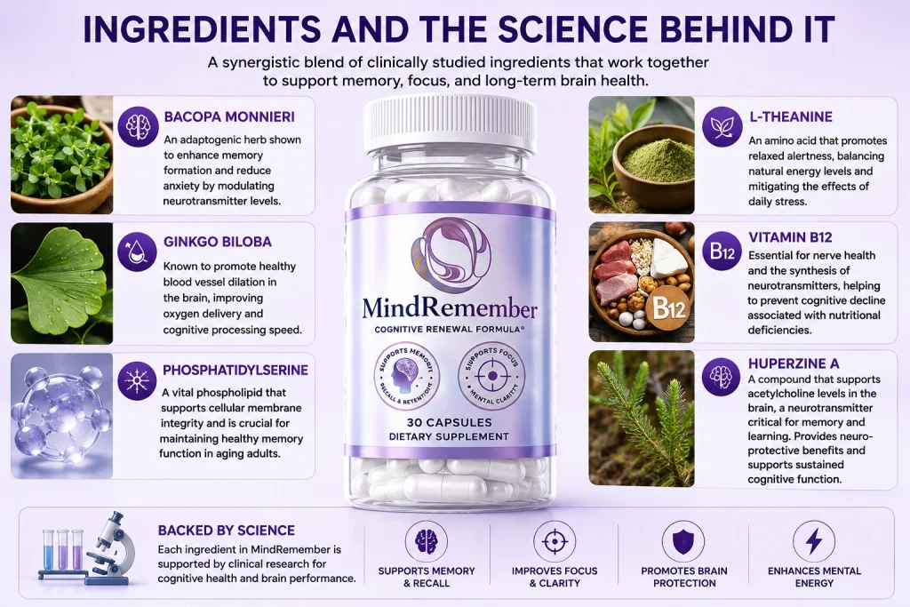 MindRemember ingredients