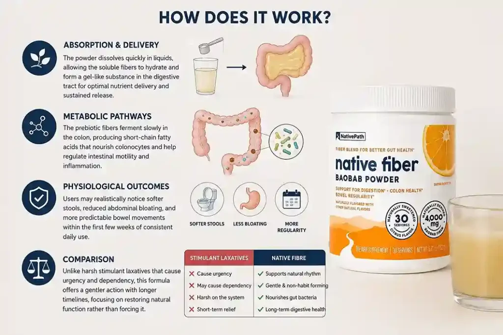 Native Fiber absorption process