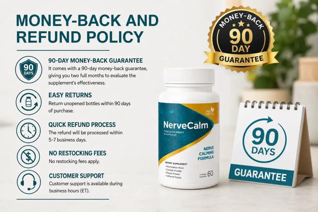 NerveCalm refund policy illustration