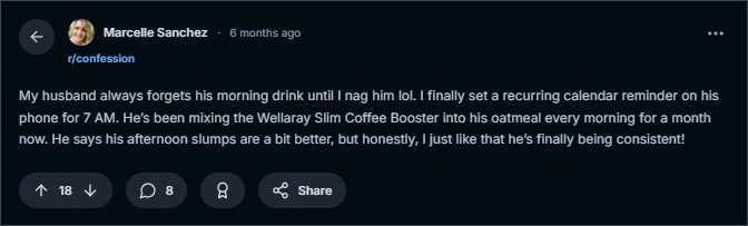 Wellaray Slim Coffee Booster user reviews