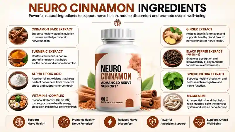 ingrediants of Neuro Cinnamon