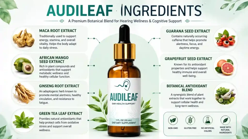 AudiLeaf Ingredients List