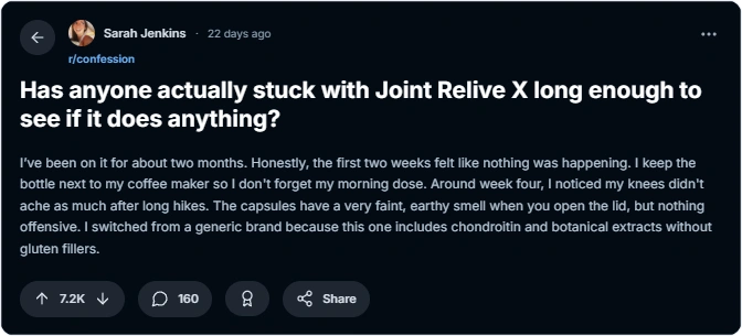 Joint Relive X reddit reviews