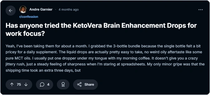 KetoVera user reviews