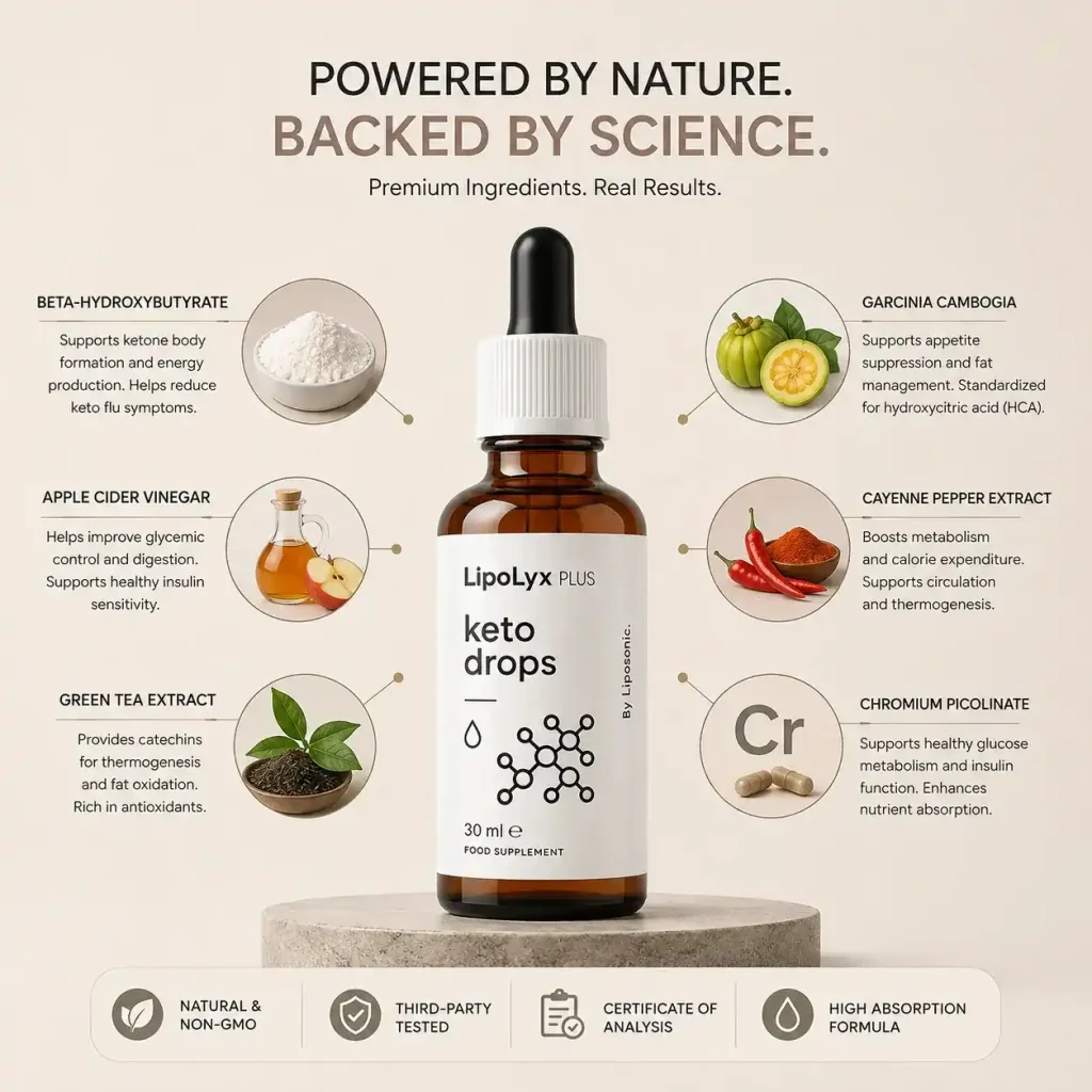 LipoLyx PLUS keto drops ingredients