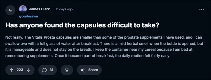 ProstaVitalis reddit review