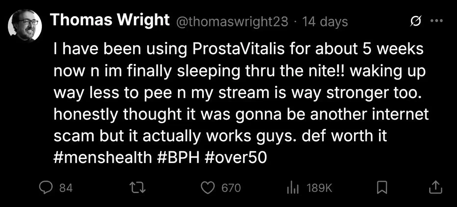 ProstaVitalis twitter review