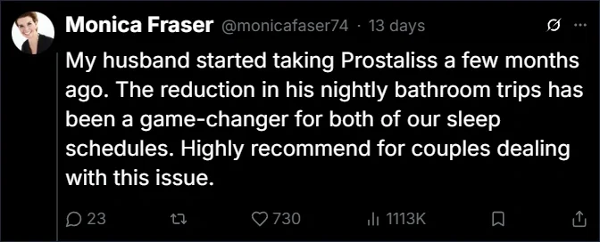 Prostaliss twitter review