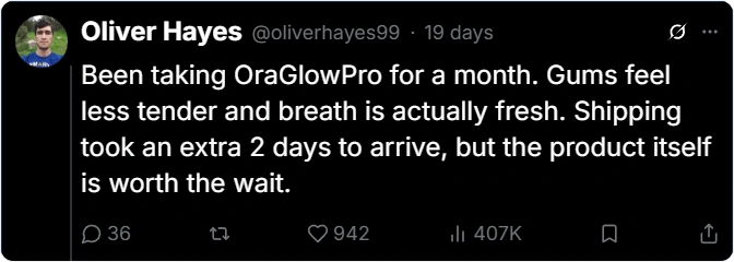 oraglowpro twitter review