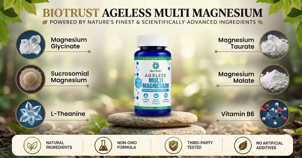 Ageless Multi Magnesium ingridents