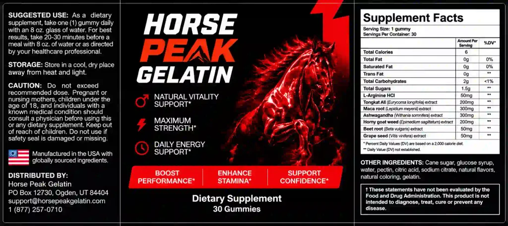 HorsePeak Gelatin Ingredients