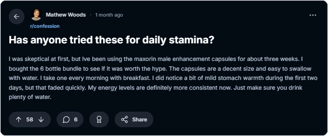 Maxorin user reviews