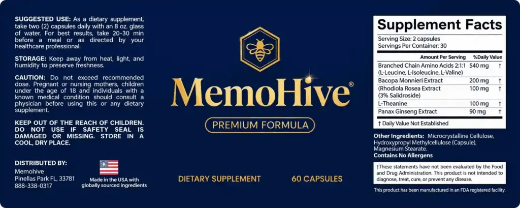 Memo honey ingridents
