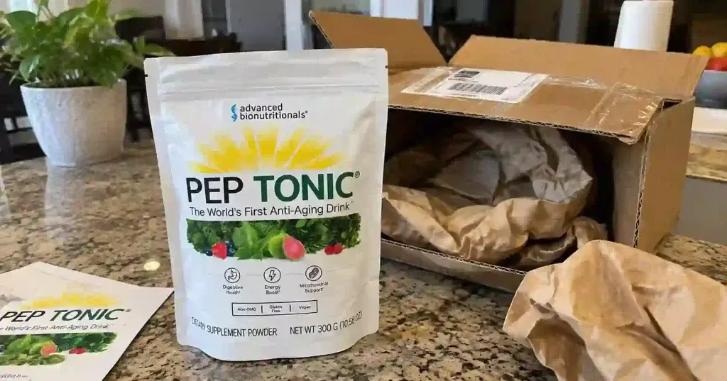 Pep Tonic unboxing package