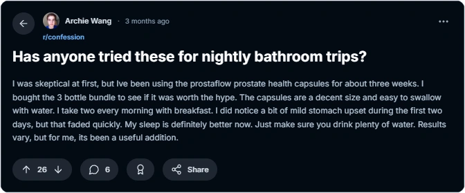 Prostaflow user reviews