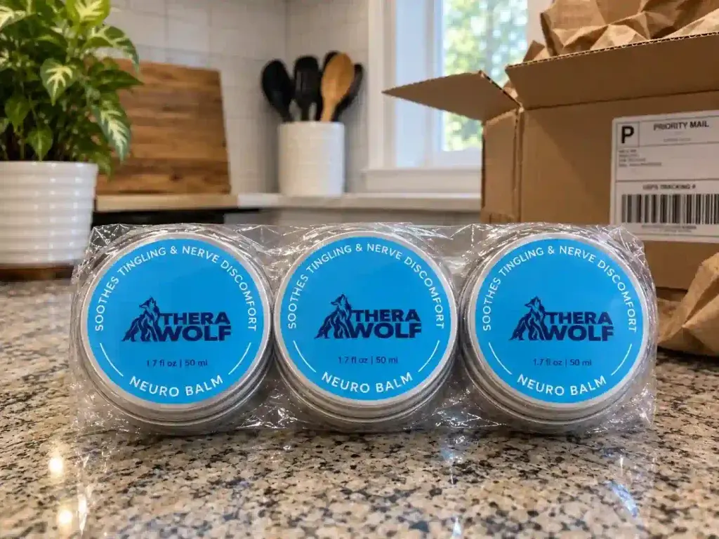 TheraWolf Neuro Balm packages