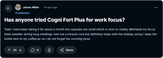 CogniFort Plus Reddit Review