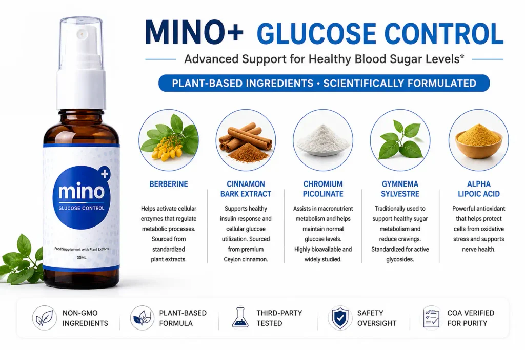 mino+ glucose control ingriedents