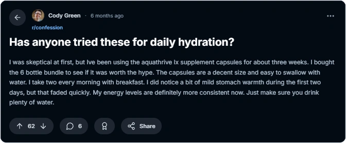 AquaThrive LX user reviews