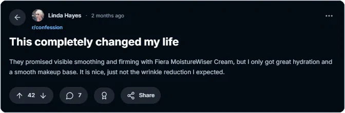 Fiera MoistureWiser User Review