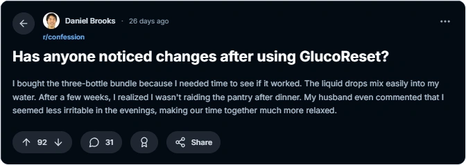 Gluco reset user experience
