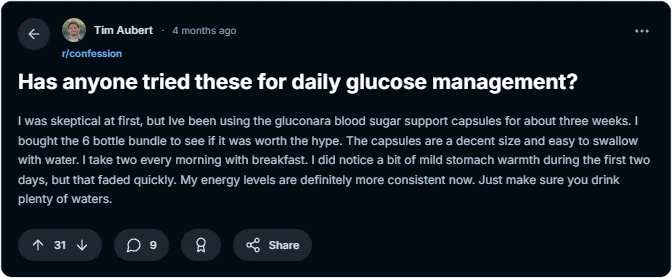 Gluconara user reviews