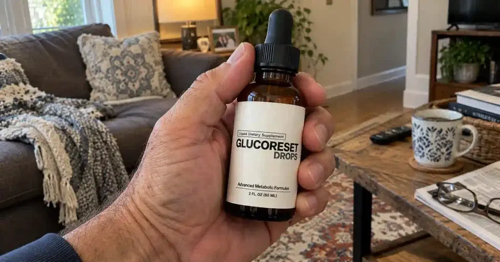 Holding glucoreset bottle