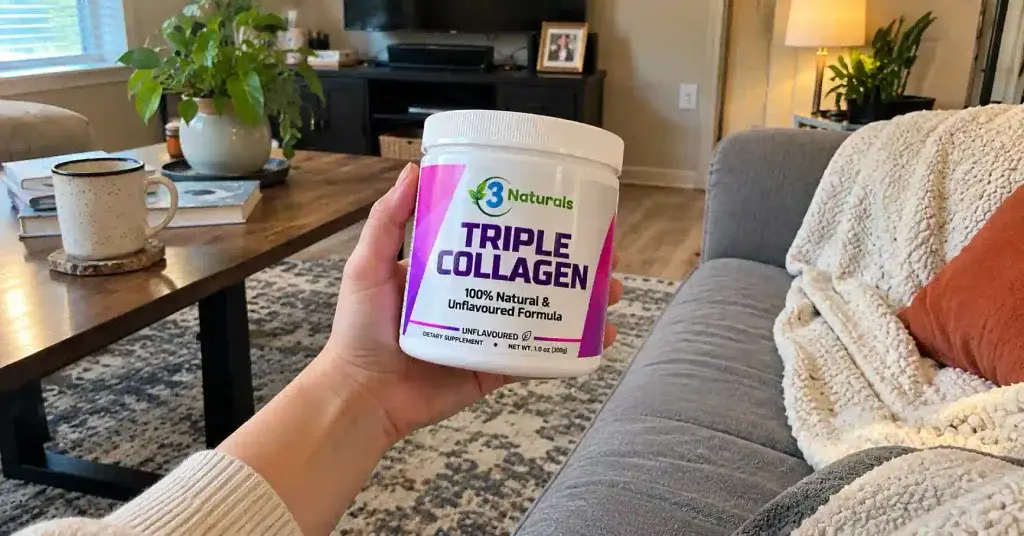 Holding triple collagen supplement
