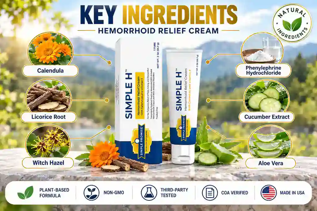 Simple H relief ingredients