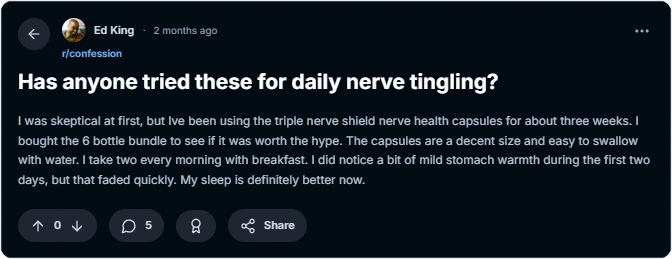 Triple Nerve Shield user reviews