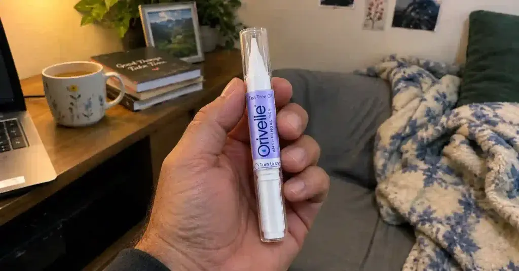 User holding Orivelle fungus pen